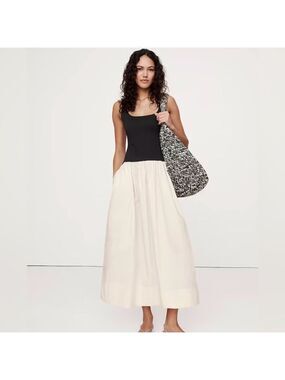Banana Republic Quiet Luxury Drop-Waist Midi Dress Summer Wedding Vacation NWT